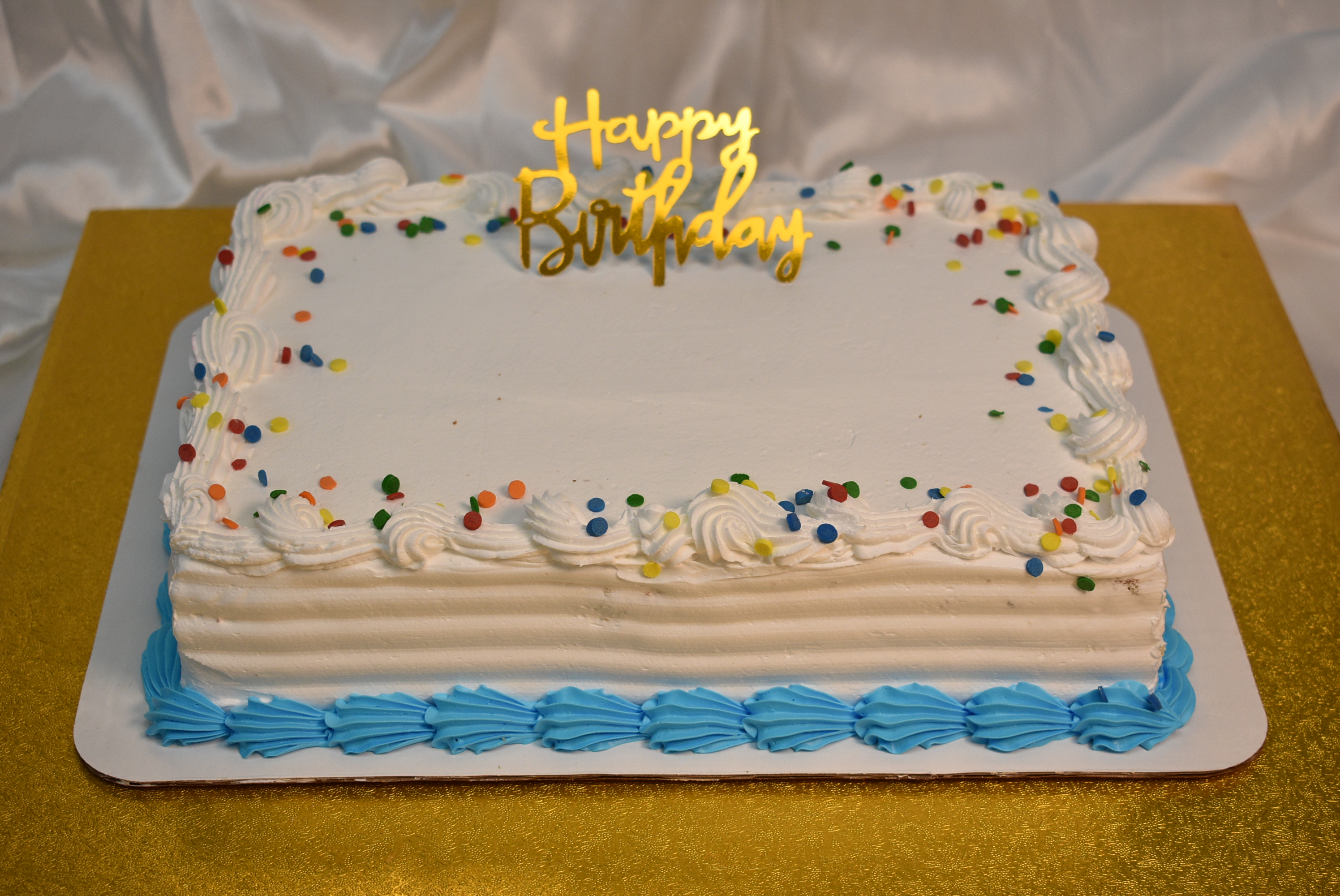 Blue Quarter Sheet Tres Leches